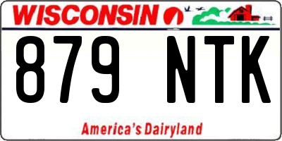 WI license plate 879NTK