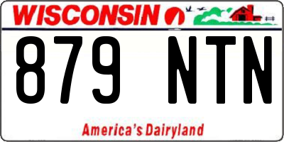 WI license plate 879NTN