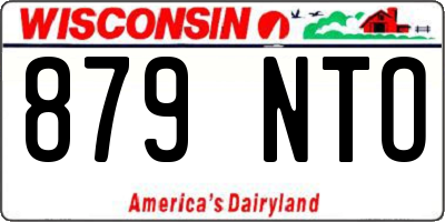 WI license plate 879NTO