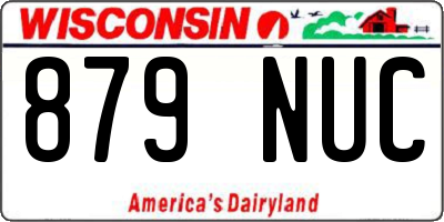 WI license plate 879NUC