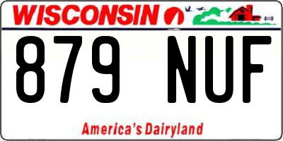 WI license plate 879NUF