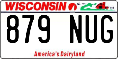 WI license plate 879NUG