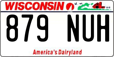 WI license plate 879NUH