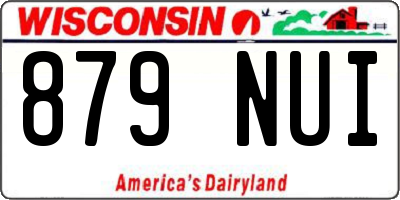 WI license plate 879NUI