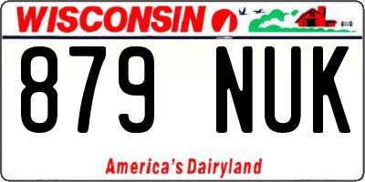 WI license plate 879NUK