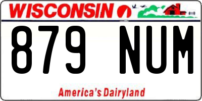 WI license plate 879NUM