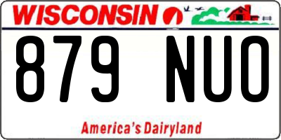 WI license plate 879NUO