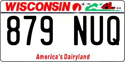 WI license plate 879NUQ