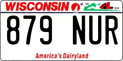 WI license plate 879NUR
