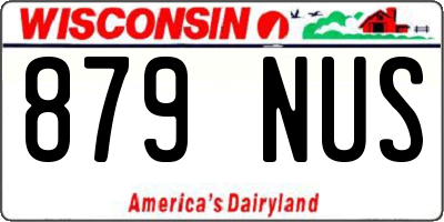 WI license plate 879NUS