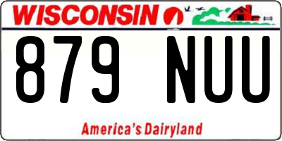 WI license plate 879NUU