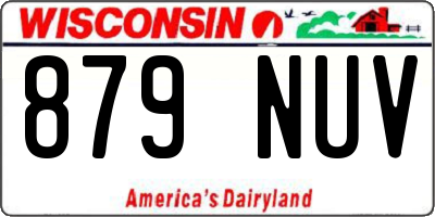 WI license plate 879NUV
