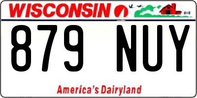 WI license plate 879NUY