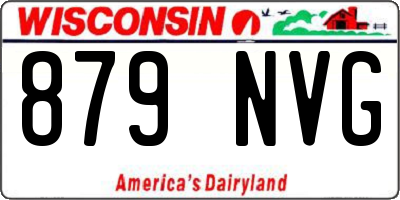 WI license plate 879NVG