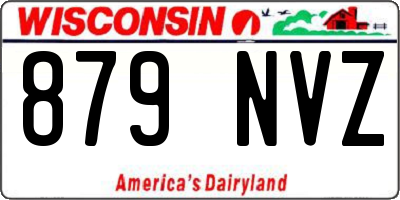 WI license plate 879NVZ