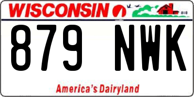 WI license plate 879NWK