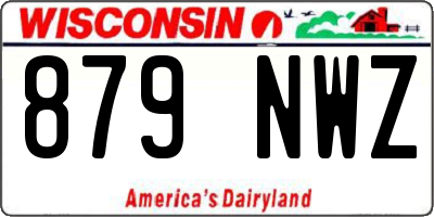 WI license plate 879NWZ