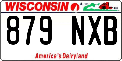 WI license plate 879NXB