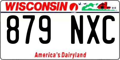 WI license plate 879NXC