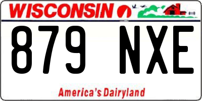 WI license plate 879NXE