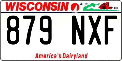 WI license plate 879NXF