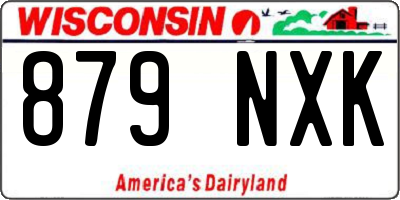 WI license plate 879NXK