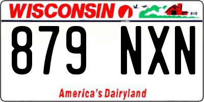 WI license plate 879NXN