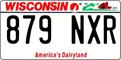WI license plate 879NXR