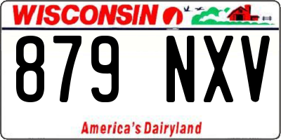 WI license plate 879NXV