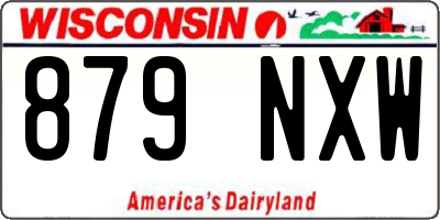 WI license plate 879NXW