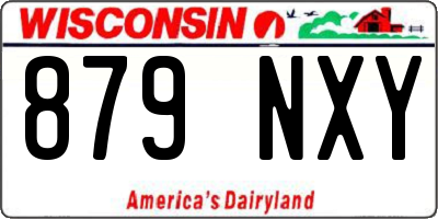 WI license plate 879NXY