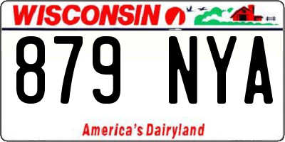 WI license plate 879NYA
