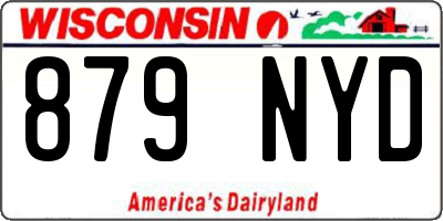 WI license plate 879NYD
