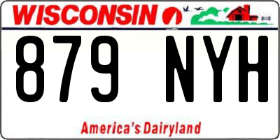 WI license plate 879NYH
