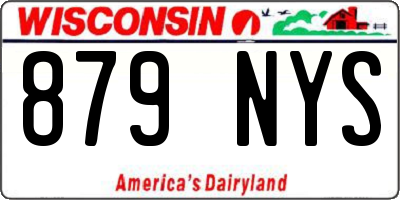 WI license plate 879NYS