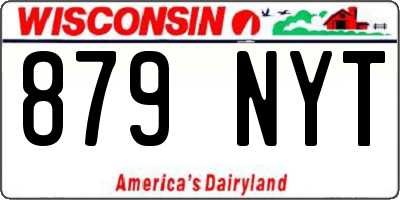 WI license plate 879NYT