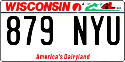 WI license plate 879NYU
