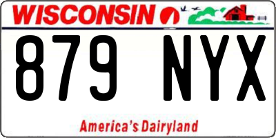 WI license plate 879NYX