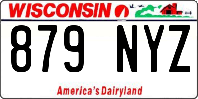 WI license plate 879NYZ