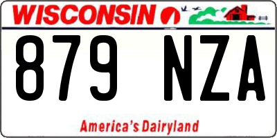 WI license plate 879NZA