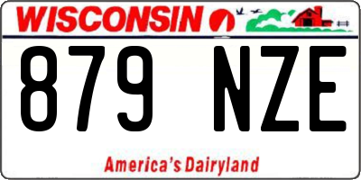 WI license plate 879NZE