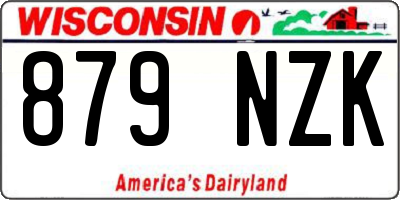 WI license plate 879NZK
