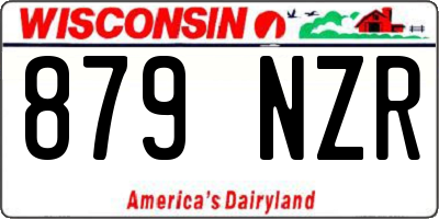 WI license plate 879NZR