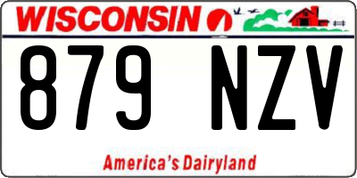 WI license plate 879NZV