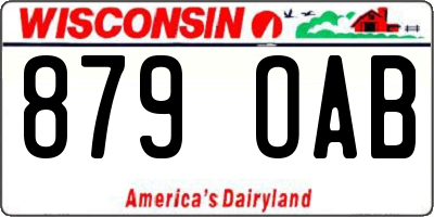 WI license plate 879OAB