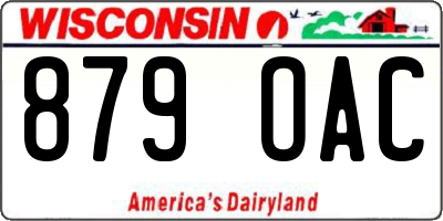 WI license plate 879OAC