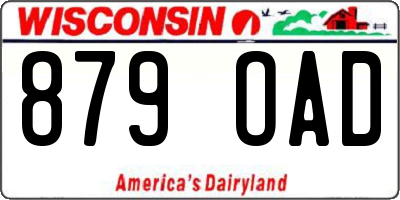 WI license plate 879OAD
