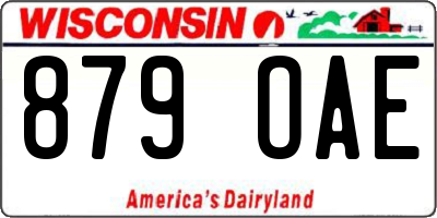 WI license plate 879OAE