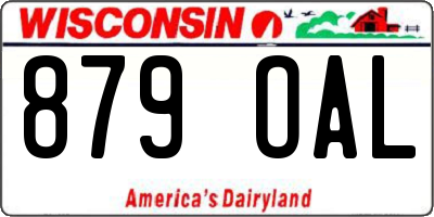 WI license plate 879OAL