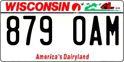 WI license plate 879OAM